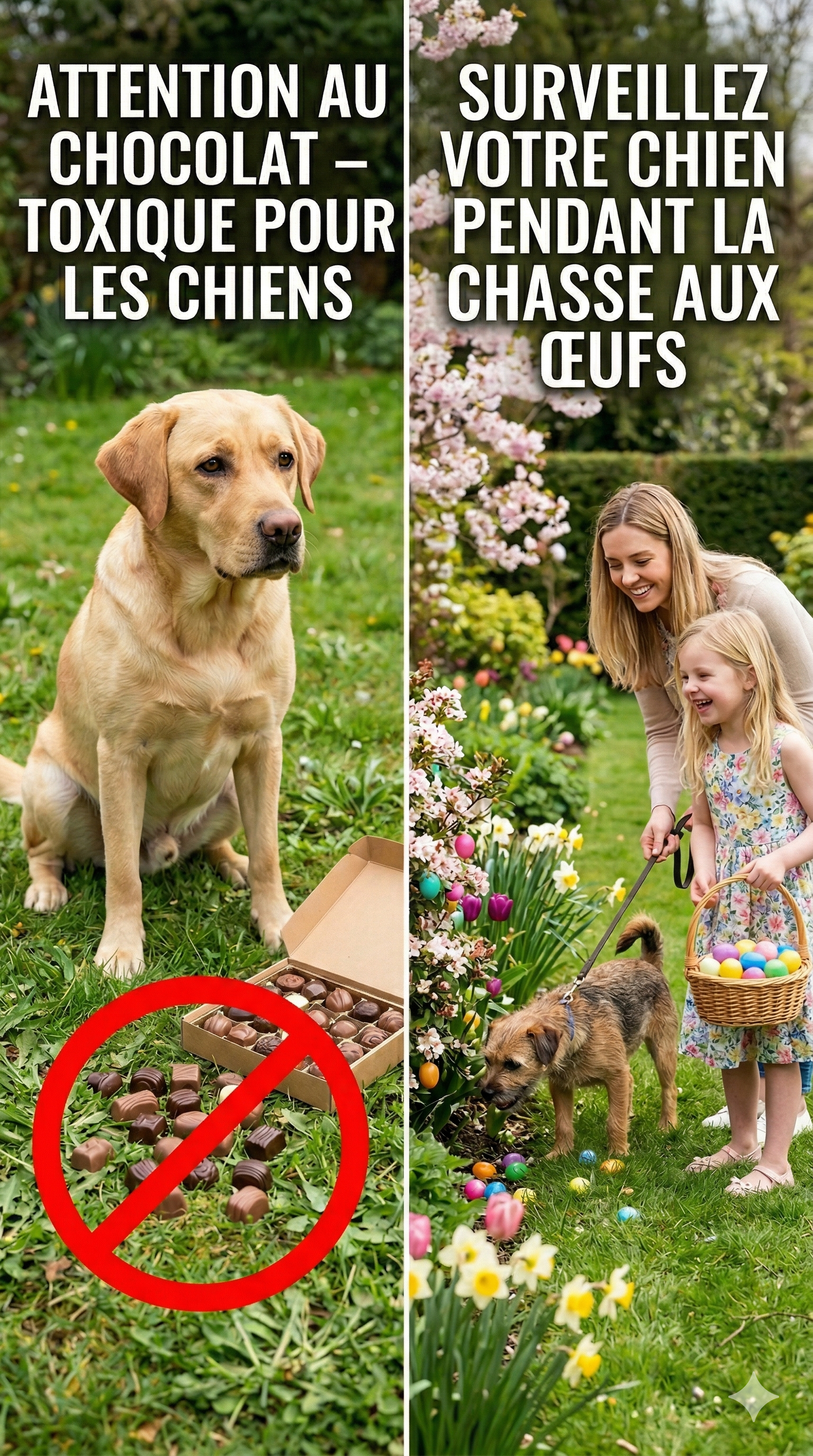 Danger chocolat pour les chiens à Pâques